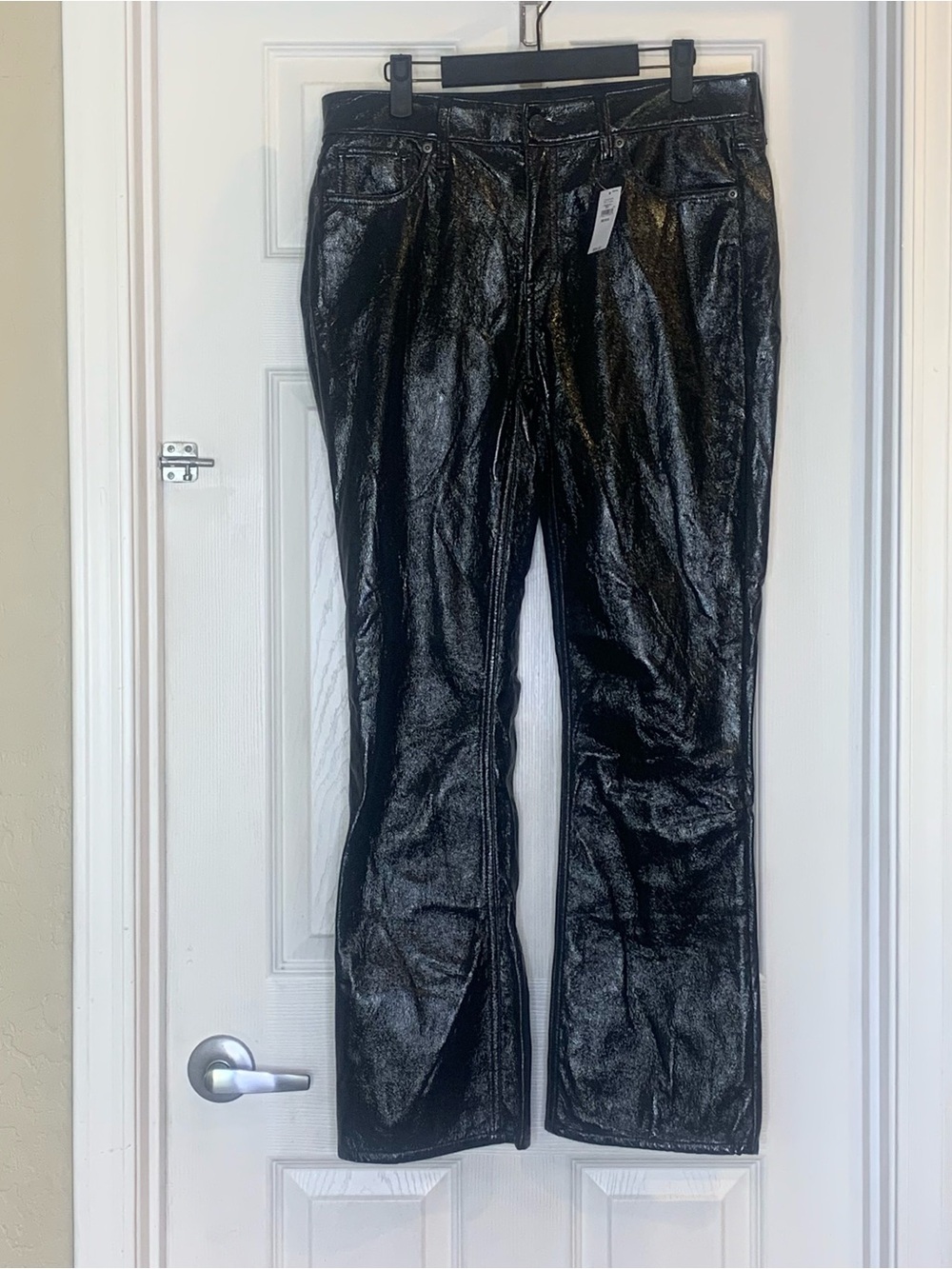 Gap Baby Boot True Black Mid Rise Pants Shiny Black Size 10S